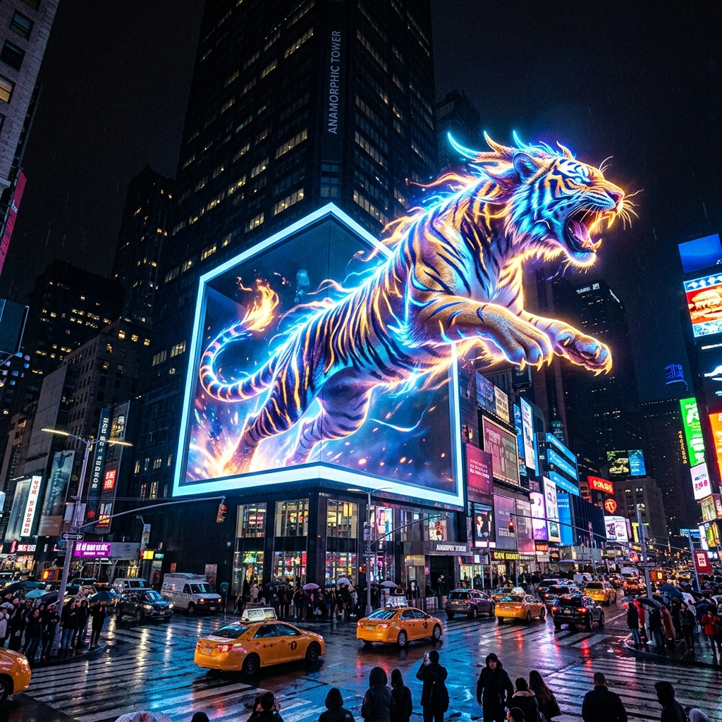 Anamorphic 3D Billboard Advertisement Example